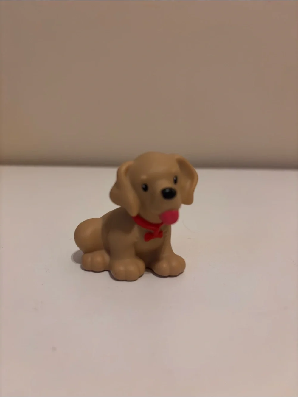 Little People Christmas Brown Dog Replacement Figurine with Red Collar - Pet Toy
